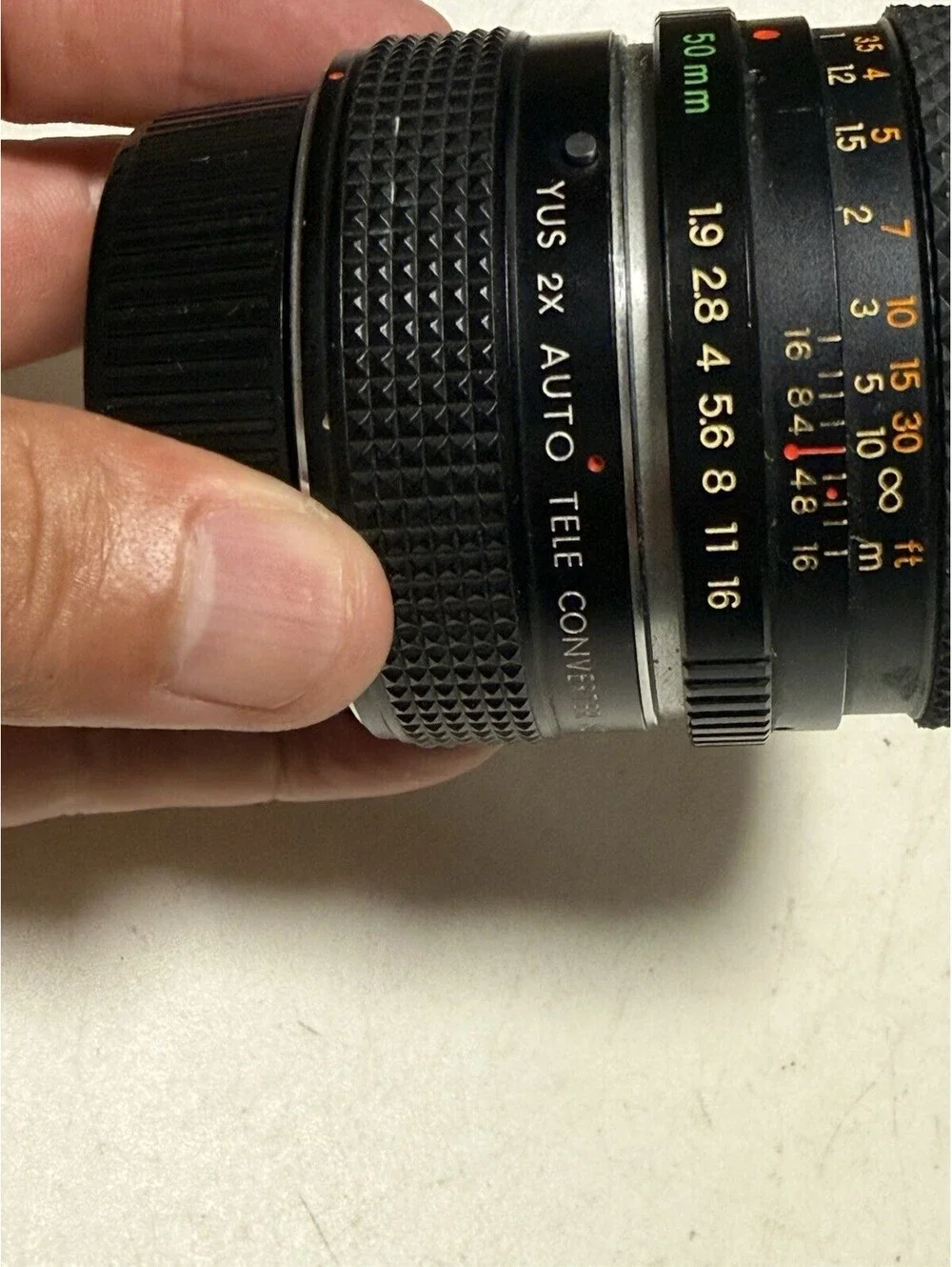 Yashica DSB 50mm F/1.9 Manual Focus Standard Prime Lens W/tele Converter